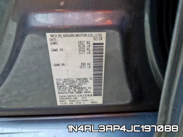 1N4AL3AP4JC197088 фото 2