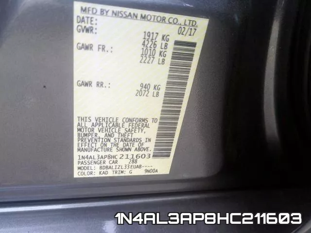 1N4AL3AP8HC211603 фото 2