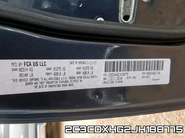 2C3CDXHG2JH188775 фото 2