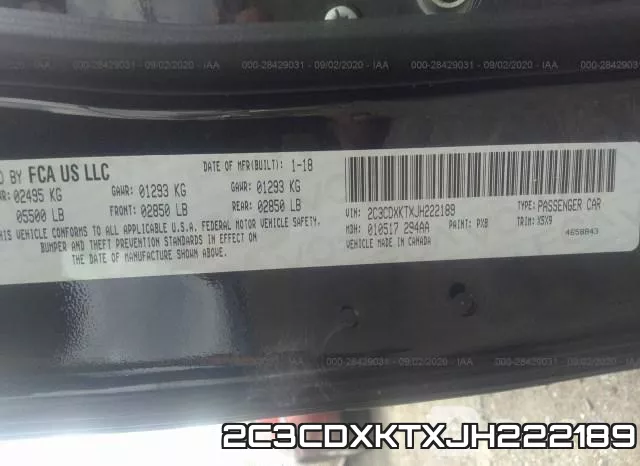 2C3CDXKTXJH222189 фото 10