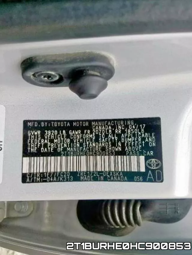 2T1BURHE0HC900853 фото 2