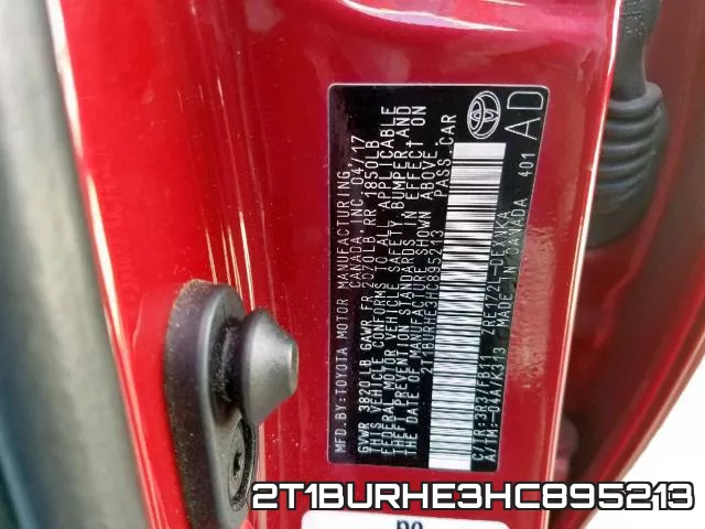 2T1BURHE3HC895213 фото 2