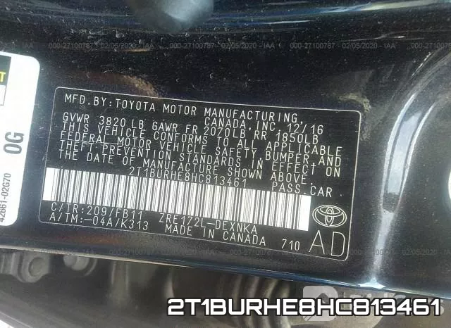 2T1BURHE8HC813461 фото 10