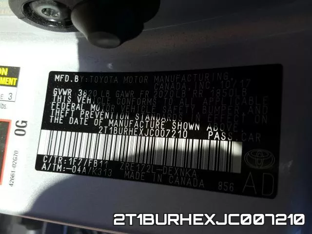 2T1BURHEXJC007210 фото 2