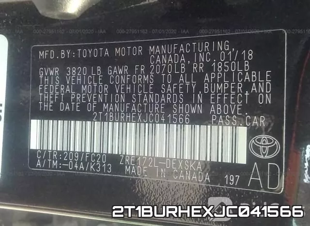 2T1BURHEXJC041566 фото 10
