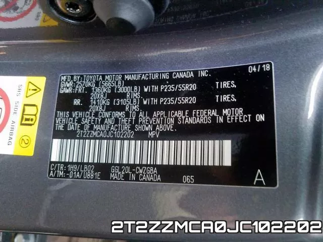 2T2ZZMCA0JC102202 фото 2