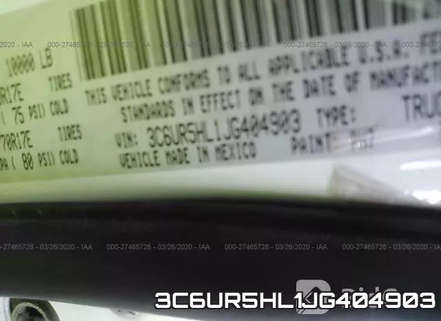 3C6UR5HL1JG404903 фото 10
