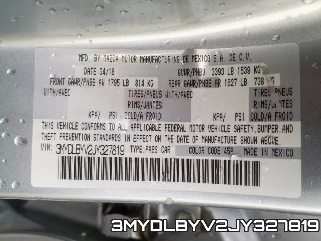 3MYDLBYV2JY327819 фото 2