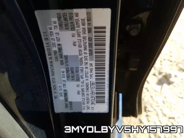3MYDLBYV5HY157997 фото 2