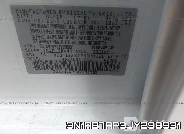 3N1AB7AP3JY298931 фото 10