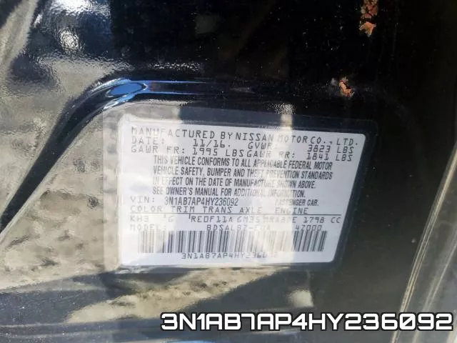 3N1AB7AP4HY236092 фото 2