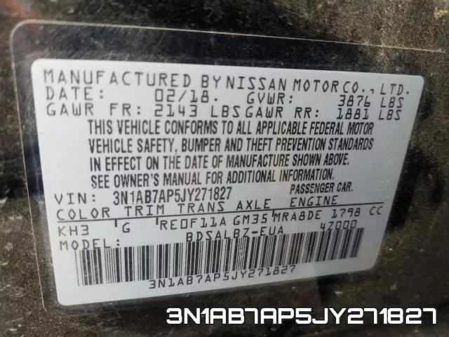 3N1AB7AP5JY271827 фото 2