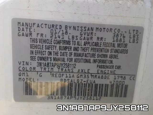3N1AB7AP9JY258112 фото 2