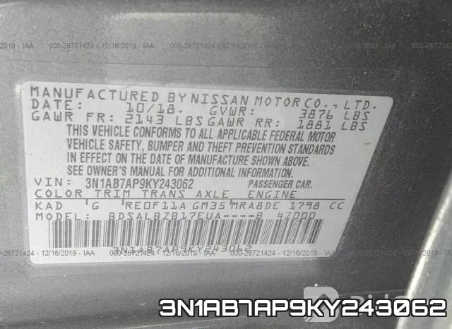 3N1AB7AP9KY243062 фото 10