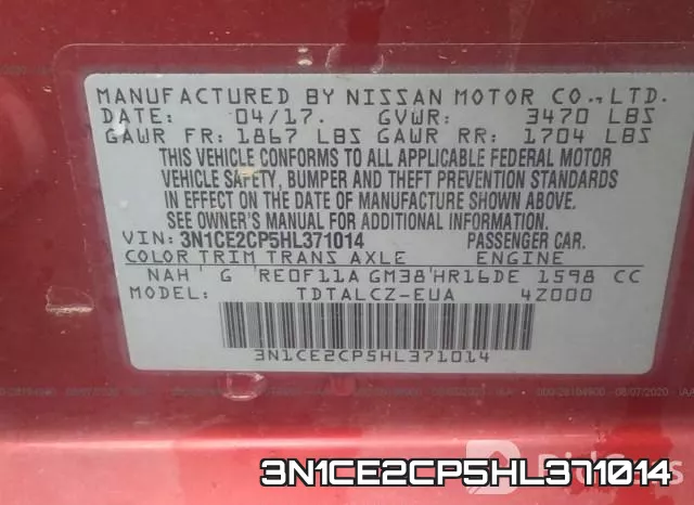 3N1CE2CP5HL371014 фото 10
