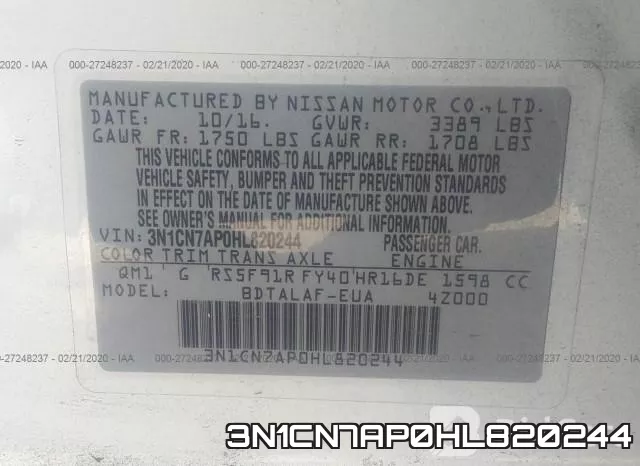 3N1CN7AP0HL820244 фото 10