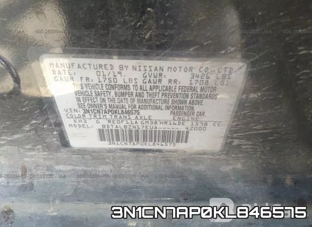 3N1CN7AP0KL846575 фото 10