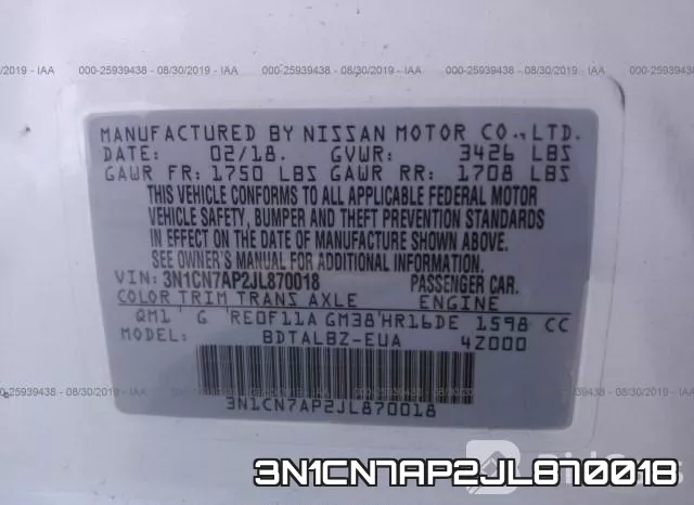 3N1CN7AP2JL870018 фото 10