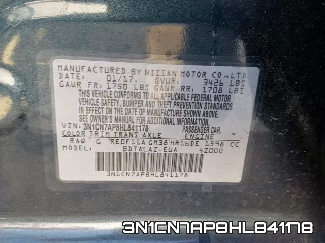 3N1CN7AP8HL841178 фото 2