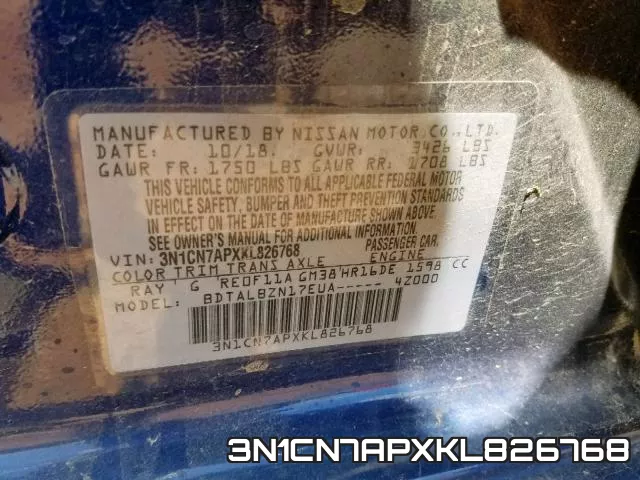 3N1CN7APXKL826768 фото 2