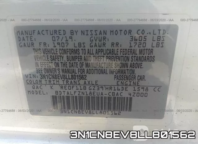 3N1CN8EV8LL801562 фото 10