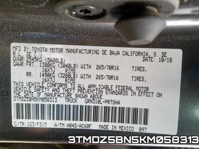 3TMDZ5BN5KM058313 фото 2