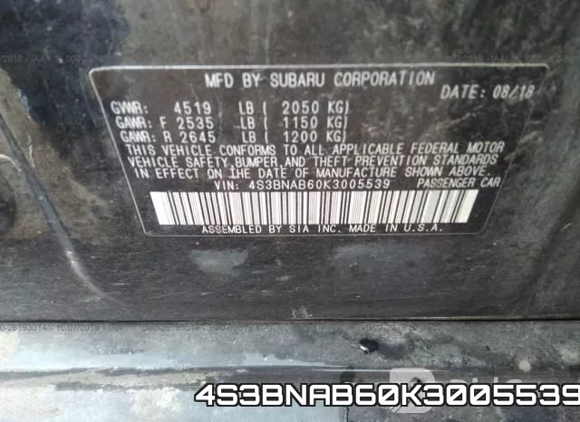 4S3BNAB60K3005539 фото 10