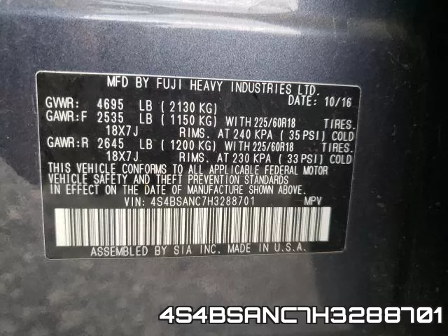 4S4BSANC7H3288701 фото 2