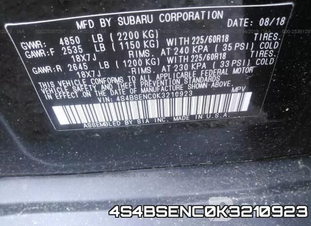 4S4BSENC0K3210923 фото 10