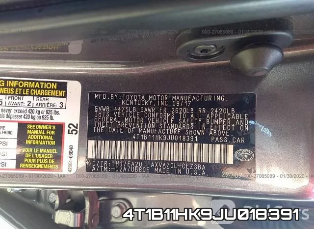 4T1B11HK9JU018391 фото 10