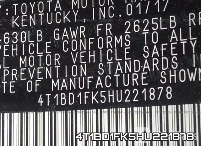 4T1BD1FK5HU221878 фото 10
