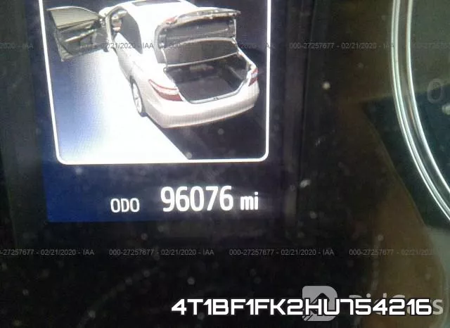 4T1BF1FK2HU754216 фото 8