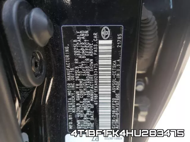4T1BF1FK4HU283475 фото 2