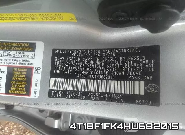 4T1BF1FK4HU682015 фото 10