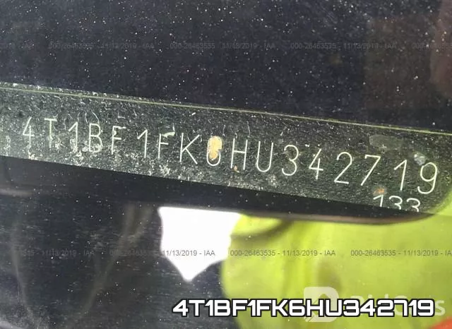 4T1BF1FK6HU342719 фото 10