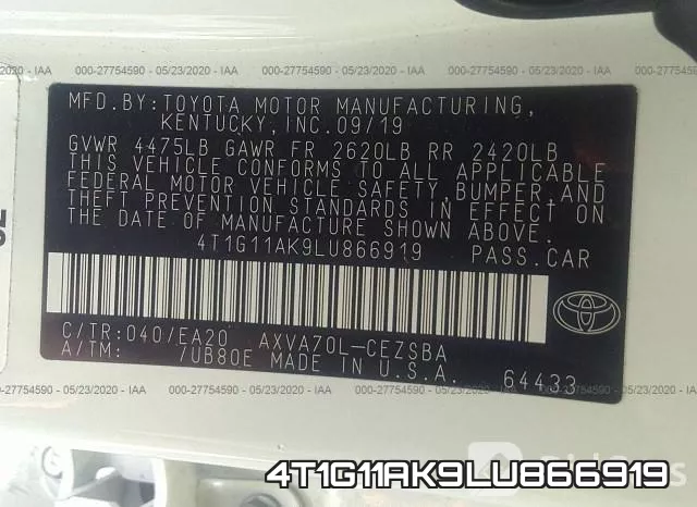 4T1G11AK9LU866919 фото 10