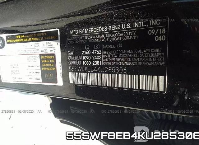 55SWF8EB4KU285306 фото 10