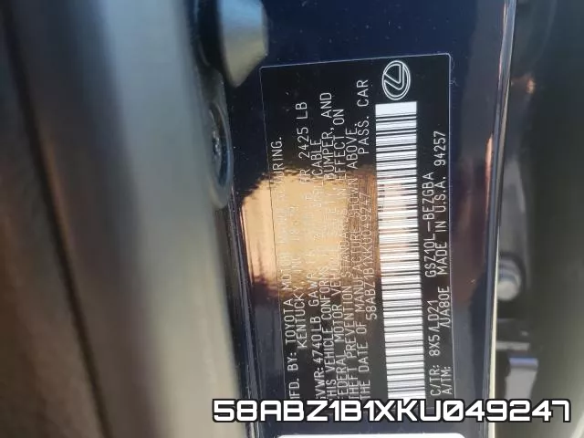 58ABZ1B1XKU049247 фото 2