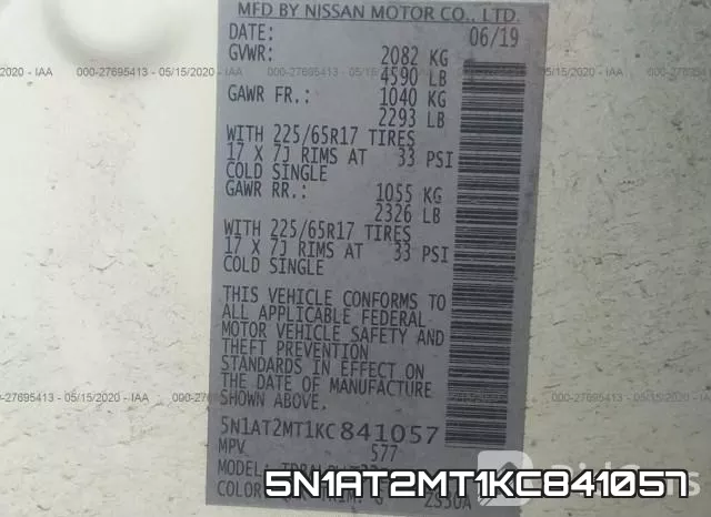 5N1AT2MT1KC841057 фото 10