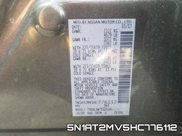5N1AT2MV5HC776112 фото 2