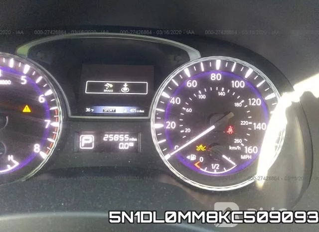 5N1DL0MM8KC509093 фото 8