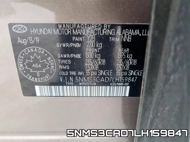 5NMS3CAD7LH159847 фото 2