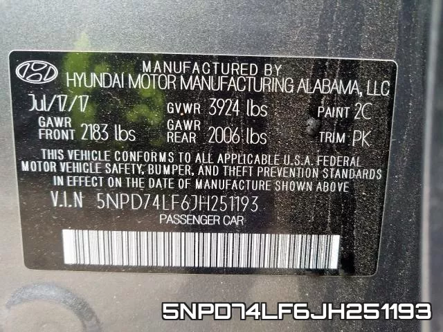 5NPD74LF6JH251193 фото 2