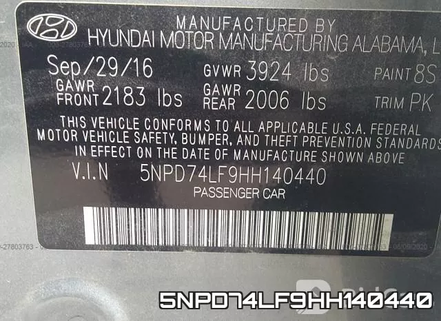 5NPD74LF9HH140440 фото 10