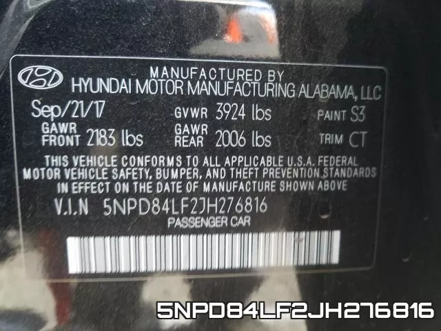 5NPD84LF2JH276816 фото 2