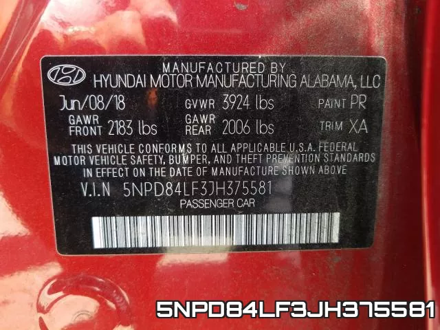 5NPD84LF3JH375581 фото 2