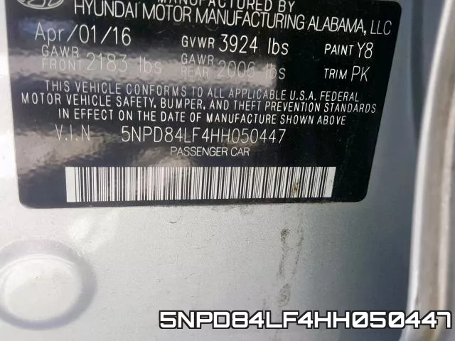 5NPD84LF4HH050447 фото 2