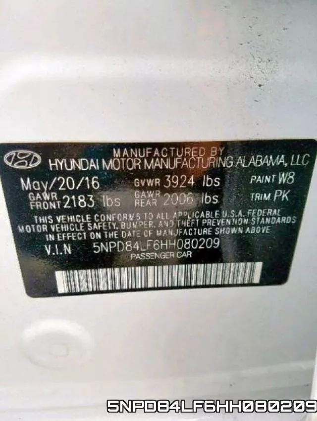5NPD84LF6HH080209 фото 2