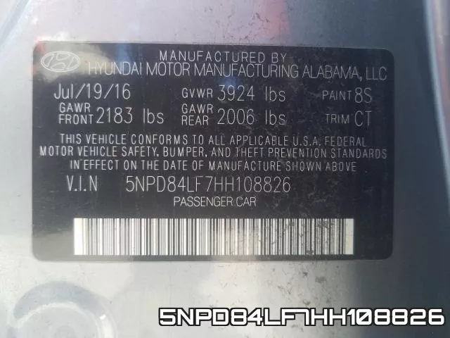 5NPD84LF7HH108826 фото 2
