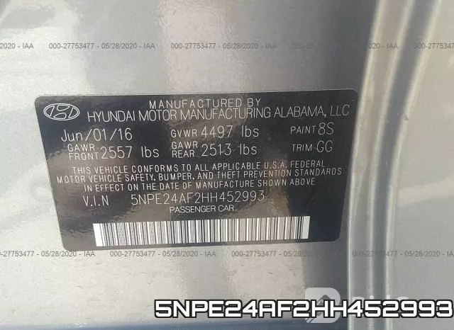 5NPE24AF2HH452993 фото 10